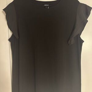 NWOT DKNY Smooth stretchy black top size Large